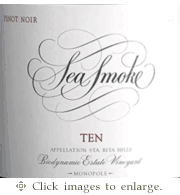 Sea Smoke Pinot Noir 2023 'Ten' Sta. Rita Hills Santa Barbara