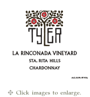 Tyler Chardonnay 2023 La Rinconda Vineyard Sta. Rita Hills Santa Barbara