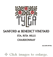 Tyler Chardonnay 2023 Sanford & Benedict Vineyard Sta. Rita Hills Santa Barbara