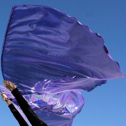 'Wedding Banquet' Sparkly Holographic Deep Amethyst Purple Worship Banner Flags Set of 2 Flex™ Rod  'Wedding Banquet' Sparkly Holographic Deep Amethyst Purple Worship Banner Flags Set of 2 Flex™ Rod