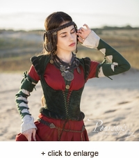 Alchemist's Daughter Natural Suede Bodice