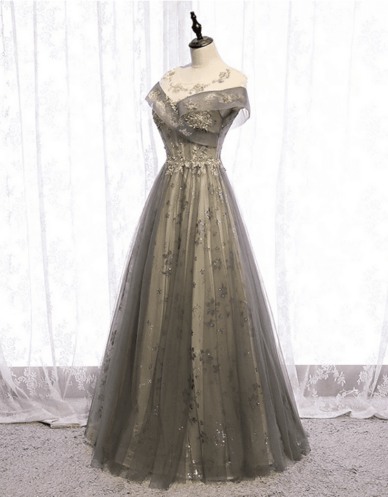 Chic Prom Dress Off Shoulder Pleated Tulle Birthday Party Outfits A Line Evening Gown Gala Dress     D4910 main image 1