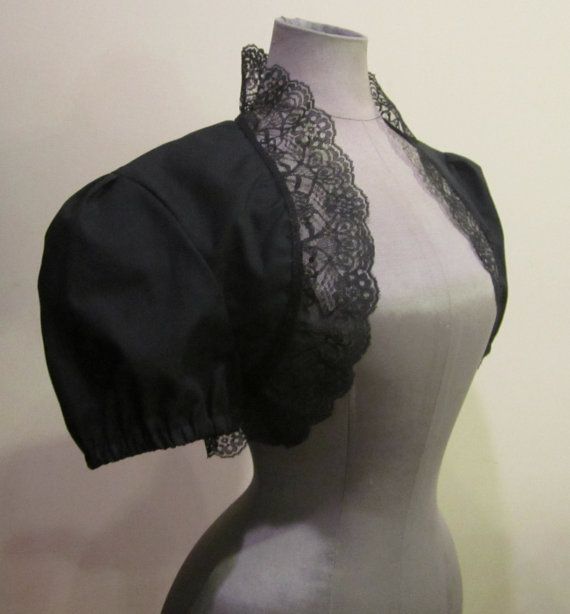 Black Bolero Shrug w/Lace