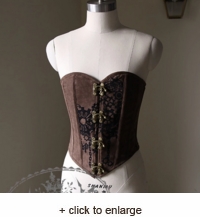 Fraust Steampunk Steel Boned Overbust Corset main image 1