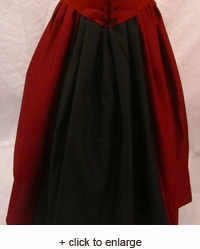 Color Panel Skirt w/Elastic Waist