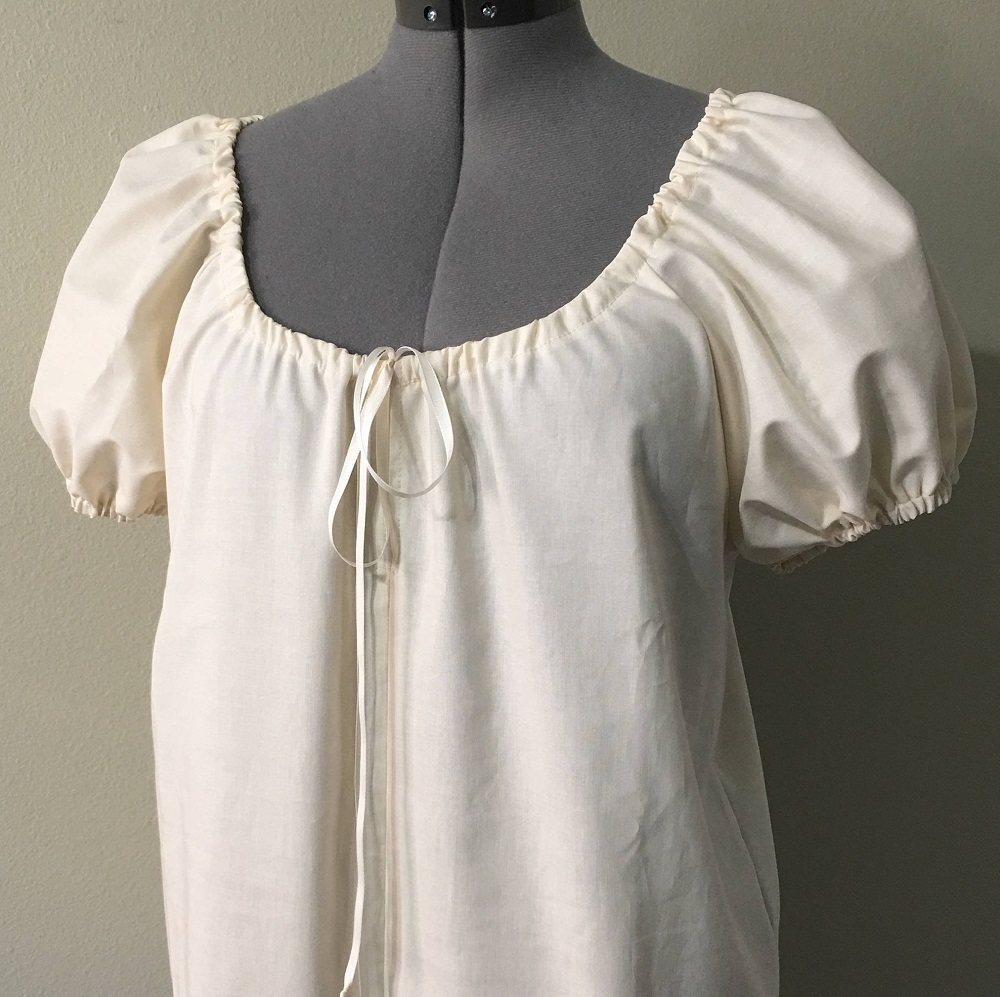 peasant neckline top