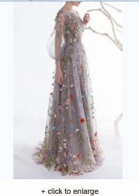 Embroidered A-Line Dress