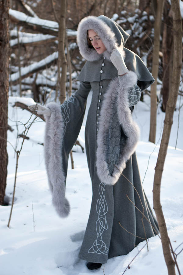 Heritrix of the Winter Wool Coat - medieval renaissance cloak cape fantasy