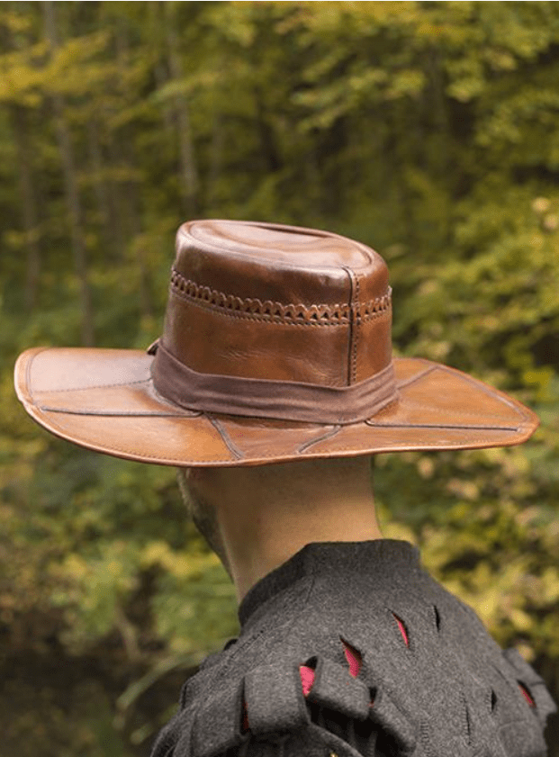 Leather Witch Hunter Hat pirate swashbuckler medieval renaissance