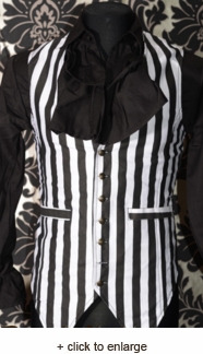 Sale Steampunk Striped Long Vest