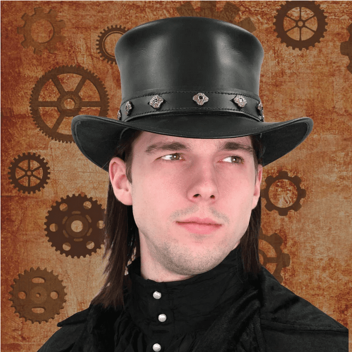 Black Victorian Top Hat steampunk victorian hat