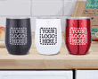 12 oz. Custom Engraved Double-Walled Insulated Stainless Steel Wine Tumbler