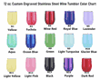 12 oz. Custom Engraved Double-Walled Insulated Stainless Steel Wine Tumbler