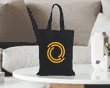 12 oz. Personalized Large Black Canvas Tote Bag