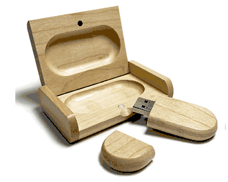 128 GB Custom Engraved Wooden USB Flash Drive with Personalized Gift Box