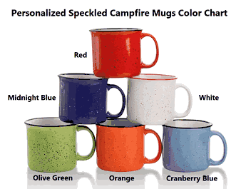 13 oz. Personalized Speckled Campfire Mugs (Full Color)