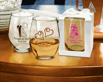 15 oz. Las Vegas Personalized Stemless Wine Glasses Favors