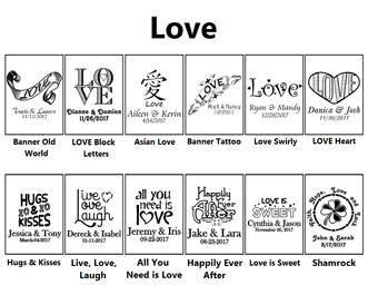 Love Personalized 15 oz. Stemless Wine Glasses
