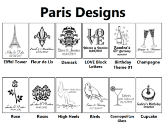 15 oz. Paris Personalized Stemless Wine Glasses Favors