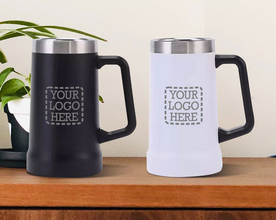Custom Engraved Insulated Stainless Steel Beer Mug 20 oz.