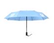 21" Custom Umbrella w Solid-Color Logo: 3-Fold, Fully-Automatic, Windproof