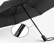 21" Custom Umbrella w Solid-Color Logo: 3-Fold, Fully-Automatic, Windproof