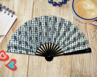 26.5 cm Personalized Double-Sided Silk Fans (Full Color)