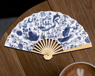 26.5 cm Personalized Double-Sided Silk Fans (Full Color)