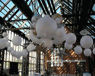 30 Inches Snow White Paper Lanterns