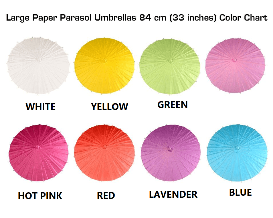 33 Inch Large Paper Parasol Umbrellas