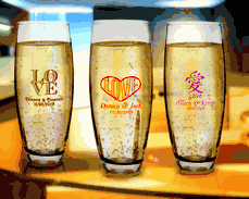 9 oz. Love Personalized Stemless Champagne Flutes