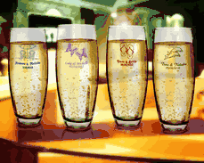 9 oz. Summer Personalized Stemless Champagne Flutes