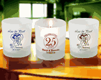 Anniversary Personalized Frosted Candle Favors