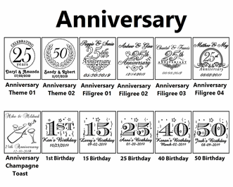 Anniversary Personalized Pint Glasses