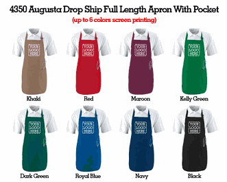 Custom Apron - Augusta 4350 Full-Length Two-Pocket with Slider Buckle 30"