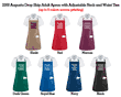 Custom Bib Apron - Augusta with Adjustable Neck and Waist Ties 30"