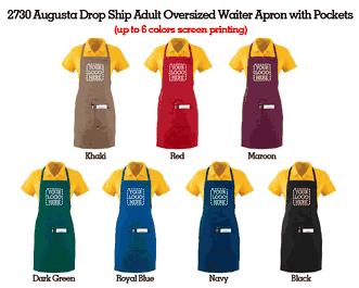 Custom Oversized Waiter and Server Apron - Augusta Four-Pocket 30"