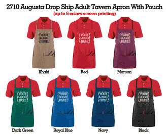 Custom Tavern Apron with Pouch - Augusta 24"