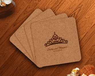 Baby Shower Personalized Cork Coasters
