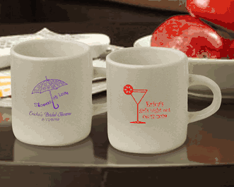 4  oz. Baby Shower Personalized Espresso Mug Favors