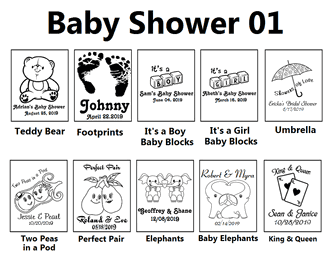 4  oz. Baby Shower Personalized Espresso Mug Favors
