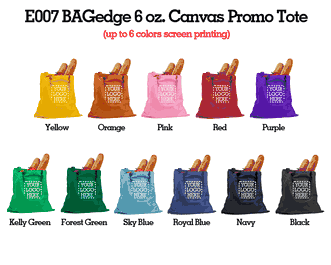 Personalized Canvas Bags - BAG Edge 6 oz. Promo Tote 
