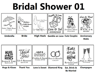 Bridal Shower Personalized Clear Candle Favors