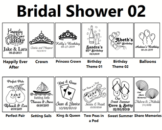 Bridal Shower Personalized Clear Candle Favors