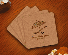 Bridal Shower Personalized Cork Coasters