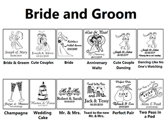 Bride and Groom Personalized Clear Candle Favors