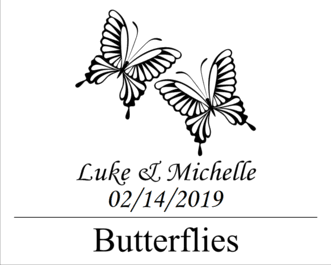 Butterfly Personalized Clear Candle Favors