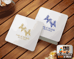 Butterfly Personalized Paper Coasters