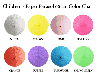 23.6 Inch Children's Paper Parasol Umbrella