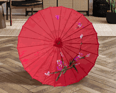 23.6 Inch Silk Parasol for Kids (3-5 Years Old)